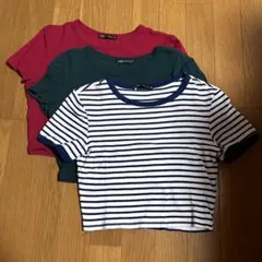 ZARA クロップド丈 Tシャツ