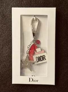 DIORディオール バッグチャーム キーホルダー シルバーxマルチ（新品未開封）