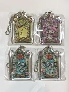 アクリルキーホルダー　マイメロディ、ポムポムプリン、ハンギョドン　4点