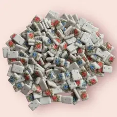 カボション　ヴィンテージ　レトロ　花柄　薔薇　昭和レトロ　ハンドメイド　パーツ