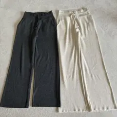 本日限定‼️ユニクロ　ウォッシャブルリブニットパンツ　Lサイズ