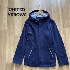 【美品】ユナイテッドアローズ M パーカー 無地 シンプル ネイビー アウター