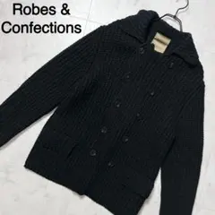 ROBES＆CONFECTIONS ニット pコート ダブルブレスト 厚手 黒