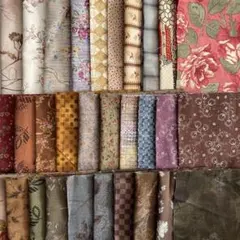 先染めに合う布　多色花柄・幾何学模様綿生地セット（8ー865）30枚セット