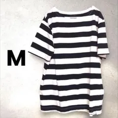 半袖Ｔシャツ 白黒ボーダー【M】
