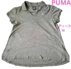 PUMA レディースポロ/グレー/M/中古