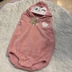 新品　ドキンちゃん コスプレ　フード付きピンク着ぐるみ 80-90cm