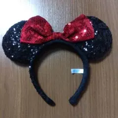 【美品】　ミニーマウス　カチューシャ　スパンコール