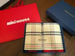 mikihouse 今治フェイスタオル 2枚セット　チェック柄