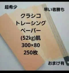 クラシコトレーシングペーパー(52㎏)肌 250枚、300×80超希少高級紙‼️