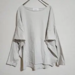 【CLOCHE】（M）ボートネックドルマンスリーブレイヤード