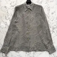 ETRO エトロ シルク100% 総柄ブラウス シャツ イタリア製 38 - メルカリ