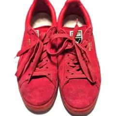 プーマ　スエードスニーカー　オールレッド