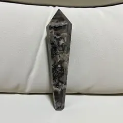 カ*マ様 天然石のインテリア置物 グレーと黒の模様