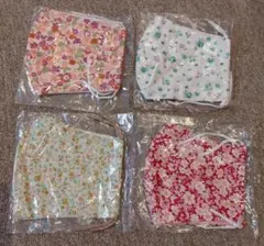 布マスク 4枚セット　大人用　大きめサイズ　花柄　個包装