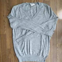 ユニクロ　薄手　ニット　S　グレー　超美品