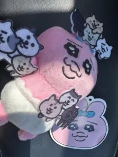 【即日発送】おぱんちゅうさぎ　SNS風アクリル付きマスコット　ねこまみれ