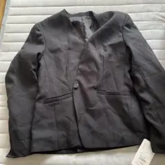 ブラック ノーカラージャケット 11AR