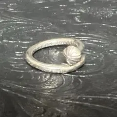 3★釘/ネイルリング　クロス　シルバー　約14号　銀