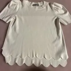 AVENIRETOILE ホワイト スカラップヘム サマーカットソーのサムネイル