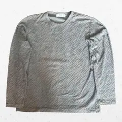 AZUL by moussy 長袖カットソー M グレー系 ゼブラ柄