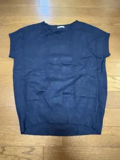 GU、サマーニットトップス、ネイビー