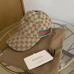 グッチGUCCI GGパターン ベースボールキャップシェリーライン　Mサイズ