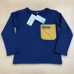 新品未使用　裏毛ネイビートレーナー イエローポケット付き