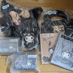 산리오 히트 쿠지 쿠로미 マスコット 小物入れ トートバッグ 묶음 판매 7点