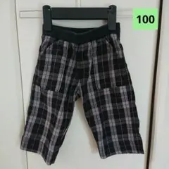 コムサイズム チェック柄 ハーフパンツ