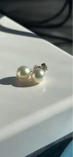 4.あこや真珠9.0mm silverピアス