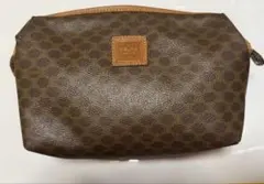 CELINE セリーヌ セカンドバッグ ポーチ マカダム柄 PVC×レザー レア