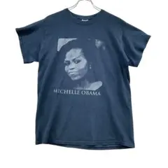 ミシェル・オバマ　メンズ/レディースTシャツ　黒　L　ユニセックス【4851】