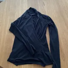 Ralph Lauren 黒 長袖 カシュクールM