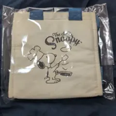 スヌーピー ランチバッグ Mサイズ ベージュ/ブルー