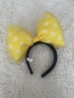 ミニーマウス 水玉リボンカチューシャ