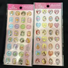 セリア ディズニープリンセス ストーンシール 2種セット
