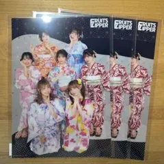 FRUITS ZIPPER松本かれん　浴衣すきくじ&ソロチェキ　セット FRUITS ZIPPER クリアポスター クリアカード 松本かれん 浴衣すきくじ