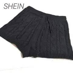✨️SHEIN　シーイン　ケーブルニットショートパンツ　短パン　L　ウエストゴム