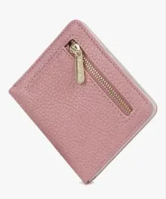 ⭕️二つ折り財布　財布　ミニ財布　極薄　スキミング防止　プレゼント　ピンク