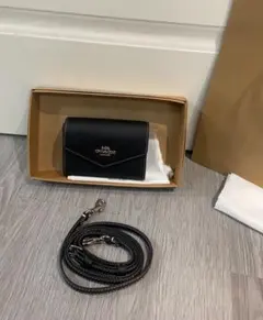 ❀即購入可能❀様専用 新品 COACH CU170 レザーウォレットポーチ 黒
