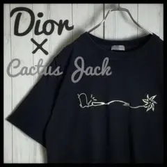 118　Dior × カクタスジャック　刺繡ロゴ　 半袖 Tシャツ 黒　Lサイズのサムネイル