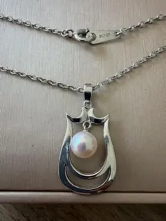 あこや真珠 本真珠 照り強 sv925ネックレス 越物2026年午年縁起物 馬蹄