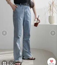 discoat ディスコート USコットンデニムフレアパンツ S