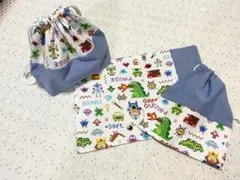 レゴ風給食セットゲームブロックマット(20×30)お弁当袋コップ袋入園入学男の子