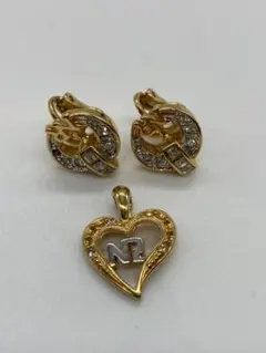 ニナリッチ ヴィンテージ 80s イヤリング ラインストーン アクセサリーおまけ