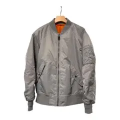 GU ヒートパデッドMA-1ブルゾン　ライトグレー　M