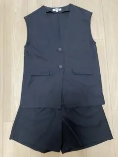 グローバルワーク キッズ　イージーケアセットアップ　サイズ140 ブラック