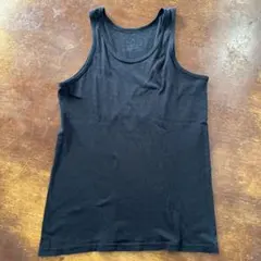 黒いタンクトップ・ノースリーブ　コットン89% メンズ　Mサイズ　インナー　中古