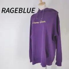 a0737 RAGEBLUE/レイジーブルー　パープル パーカー 大きいサイズ
